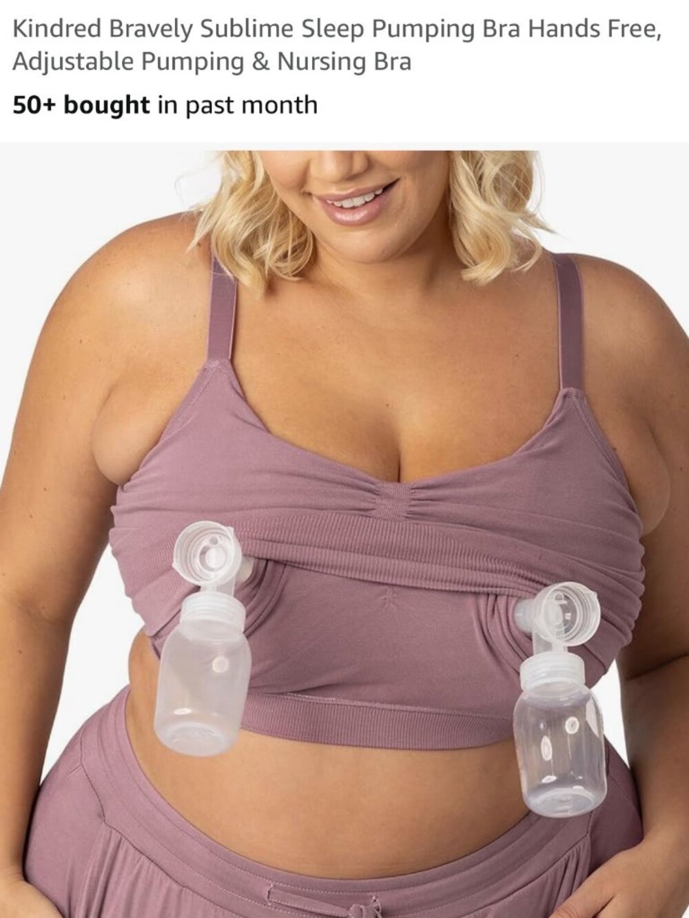 Kindred Bravely Sublime Sleep Pumping Bra Twilight Pink X-Large Busty Cup (E-H)